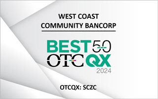 West Coast Community Banccorp Best 50 OTC QX