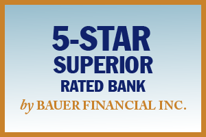 Image: 5-Star “Superior” Rated Bank by Bauer Financial Inc.